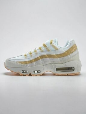 Nike Air Max 95 Av8428-001 Desert Sand Metallic Gold-Summit White Women's Size 7